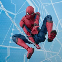 NEW hot 15cm Avengers Spiderman Super hero Spider-Man: Homecoming Action figure toys doll collection Christmas gift B554 j ghee spider man hero back homecoming spiderman q version pvc figure car decoration model doll toys brinquedos christmas gift