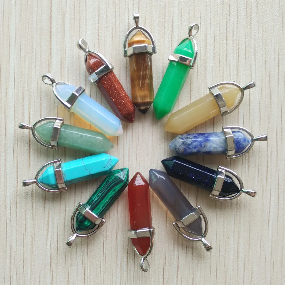 2018-new-assorted-natural-gem-stones-hexagonal-shape-charms-chakra