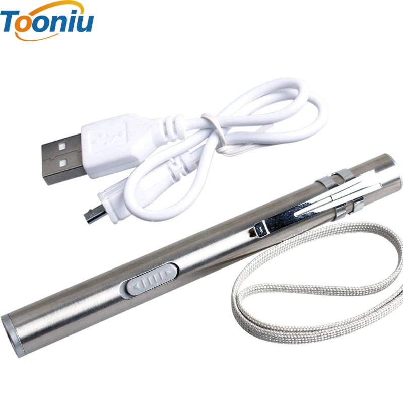 

DZ50 Mini Usb Stainless Led Flashlight Keychain 0.5W 70mA Rechargeable Torch Pen Flashlights Portable Led Lamp Camping Light