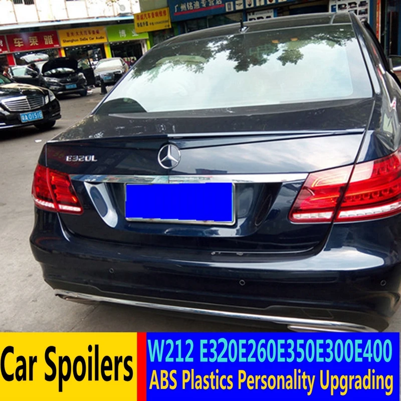 For Mercedes - Benz W212 spoilers E260/E200/E300/E320L spoiler 2008-2015 ABS Material Car Rear Wing Primer Color | Автомобили и