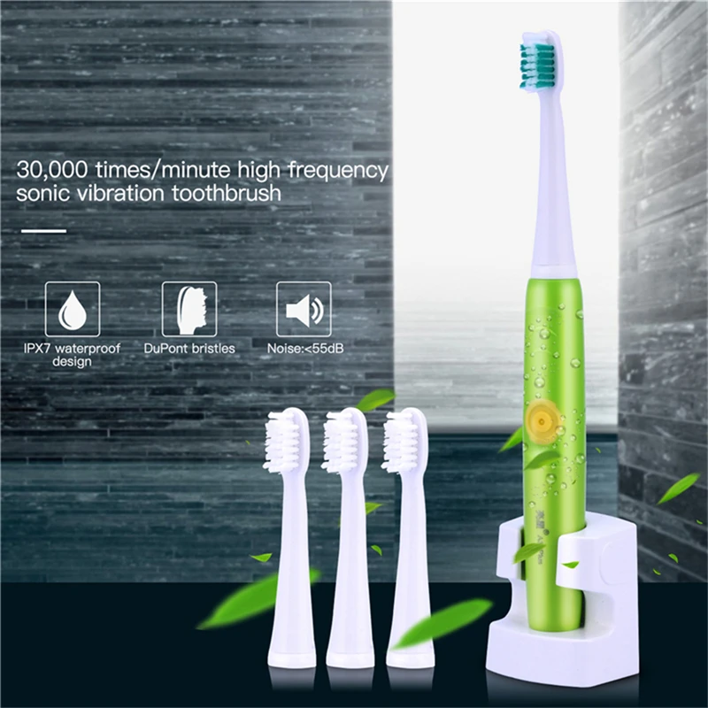 

High Frequency Sonic Vibration Electric Toothbrush Waterproof Teeth Whitening Brush Wireless Charge Electric Toothbrush Kids 31