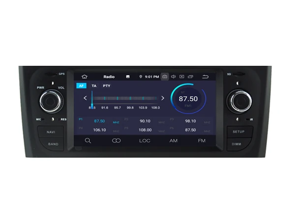 6.1' Android 9.0 Octa Core Car DVD GPS Player For FIAT PUNTO DECKLESS Multimedia Radio Navigation SD USB DVR DAB TPMS 4G MAP BT