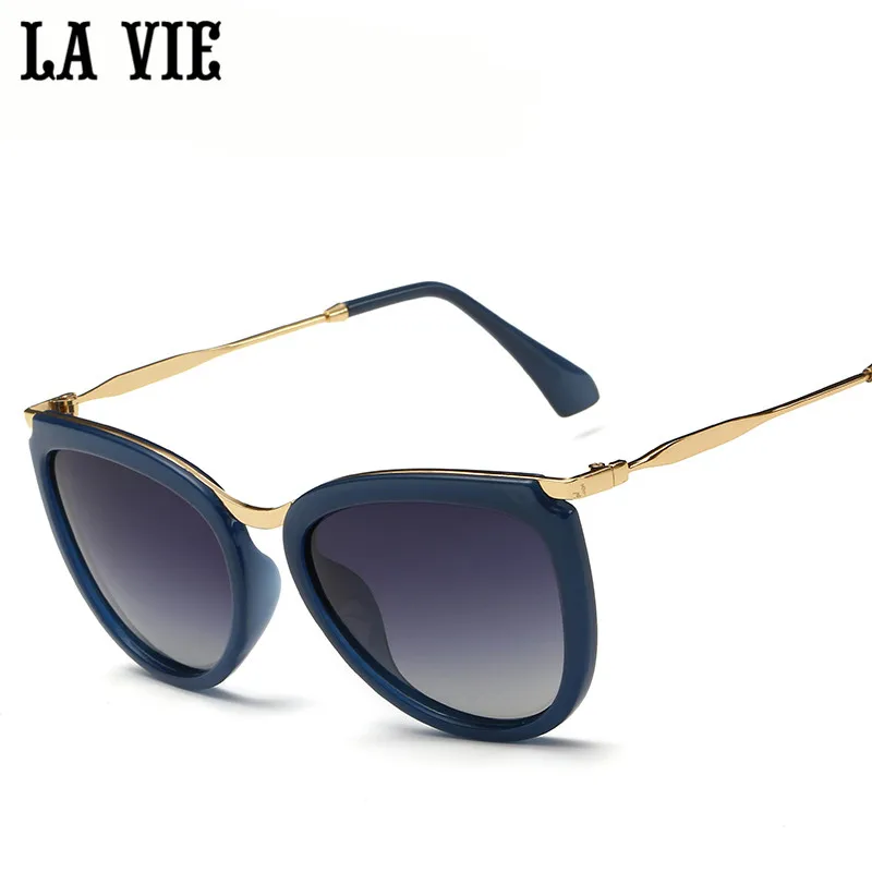 LA VIE HD Polaroid Cat eye Sunglasses Women anti glare UV400 Fashion