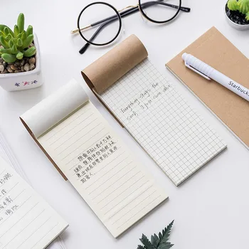 

4pcs Assorted Style Kraft Paper Memo Note Pad Notepad Planner Stationery Sticky for Office Home School Students Supplies