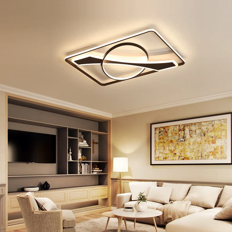 

Ceiling lights Square simple dimming remote control Overhead lights for home new design luxury lobby Modern led ceiling lamp