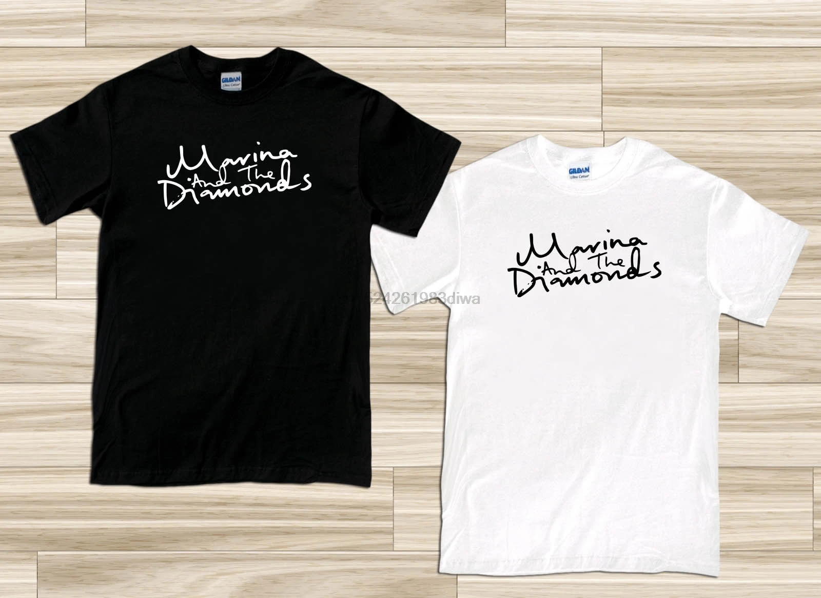 

Marina and The Diamonds Indie Pop Singer Mens Black White T-Shirt Size S-3XL