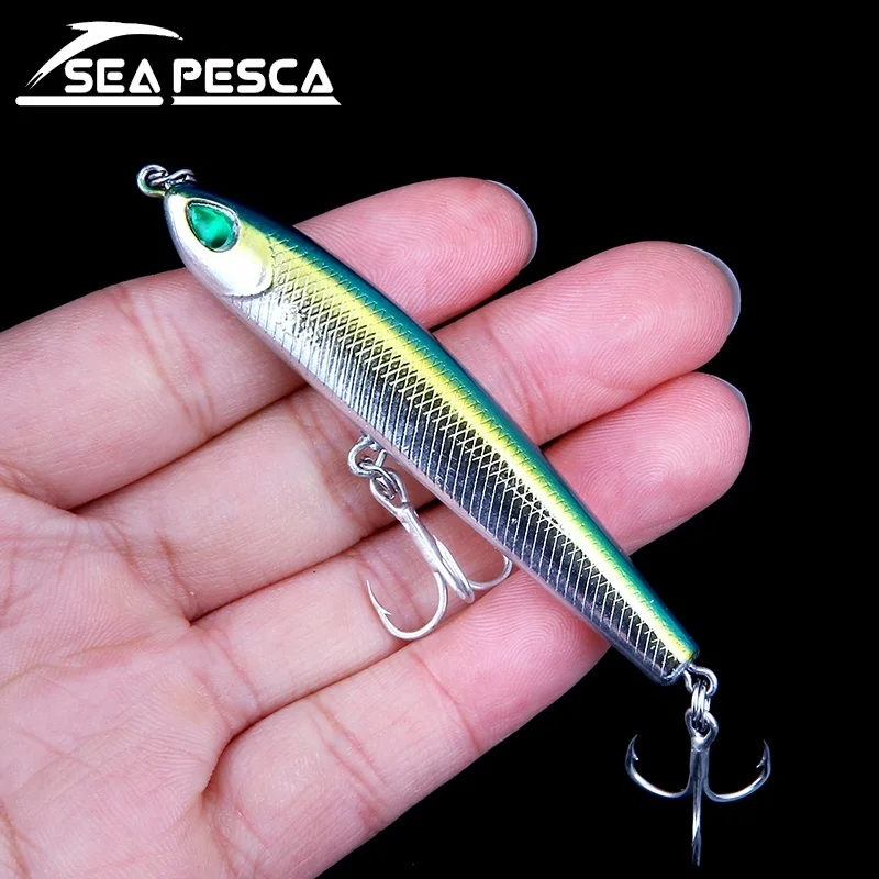 SEAPESCA Pencil Bait Fishing Lure 75mm 8.8g Sinking Leurre Hard Bait Wobblers Crankbaits Carp Fishing accessories pesca ZB439 SEAPESCA Pencil Bait Fishing Lure 75mm 8.8g Sinking Leurre Hard Bait Wobblers Crankbaits Carp Fishing accessories pesca ZB439