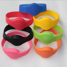 100 шт 13,56 МГц силиконовый браслет rfid браслет NFC 213 бесконтактная Смарт карта водонепроницаемый для контроля доступа