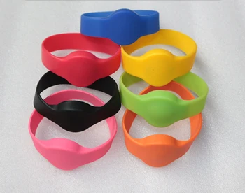 

100pcs 13.56MHz RFID Silicone Wristband Bracelet NFC 213 Smart Proximity Card Waterproof for Access Control