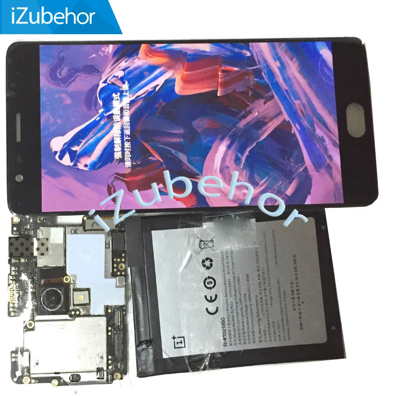 

100% Warranty lcd display Screen with touch screen digitizer assembly For Oneplus 3 A3000 RAI By Free Shipping