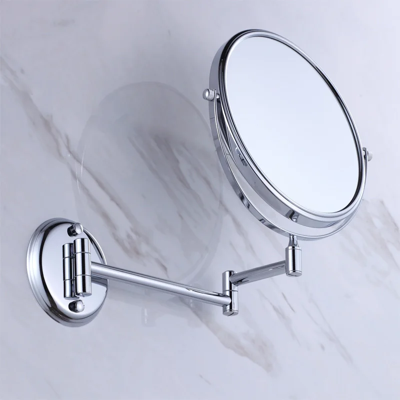 Wall Mounted Beauty Mirror Brass 1*3 Magnification With Flodable