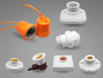 

High Temperature Resistant Ceramic e27 Lamp Holder Waterproof Droplight e27 Socket Energy Saving Lamp Base LED Bulb Holder