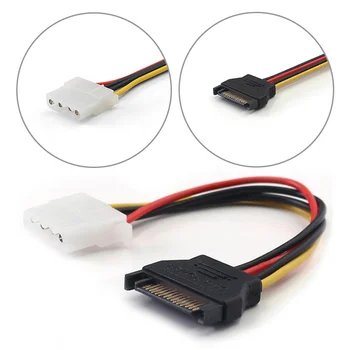 

1/2PCS SATA TO IDE power cable 15 Pin SATA Female to Molex IDE 4 Pin Male Adapter Extension Hard Drive Power Cables Connectors