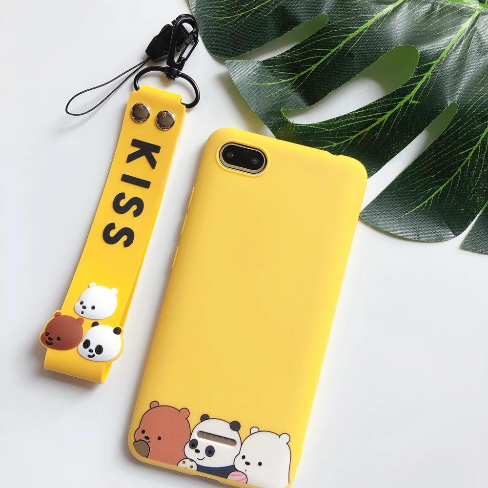 Красный mi GO чехол s on для Xiao mi Redm 6A чехол Kawaii Ремешок силиконовый для etui Xiao mi Redm 6A 5A 4X Xio mi A1 A2 чехол для телефона - Цвет: C2