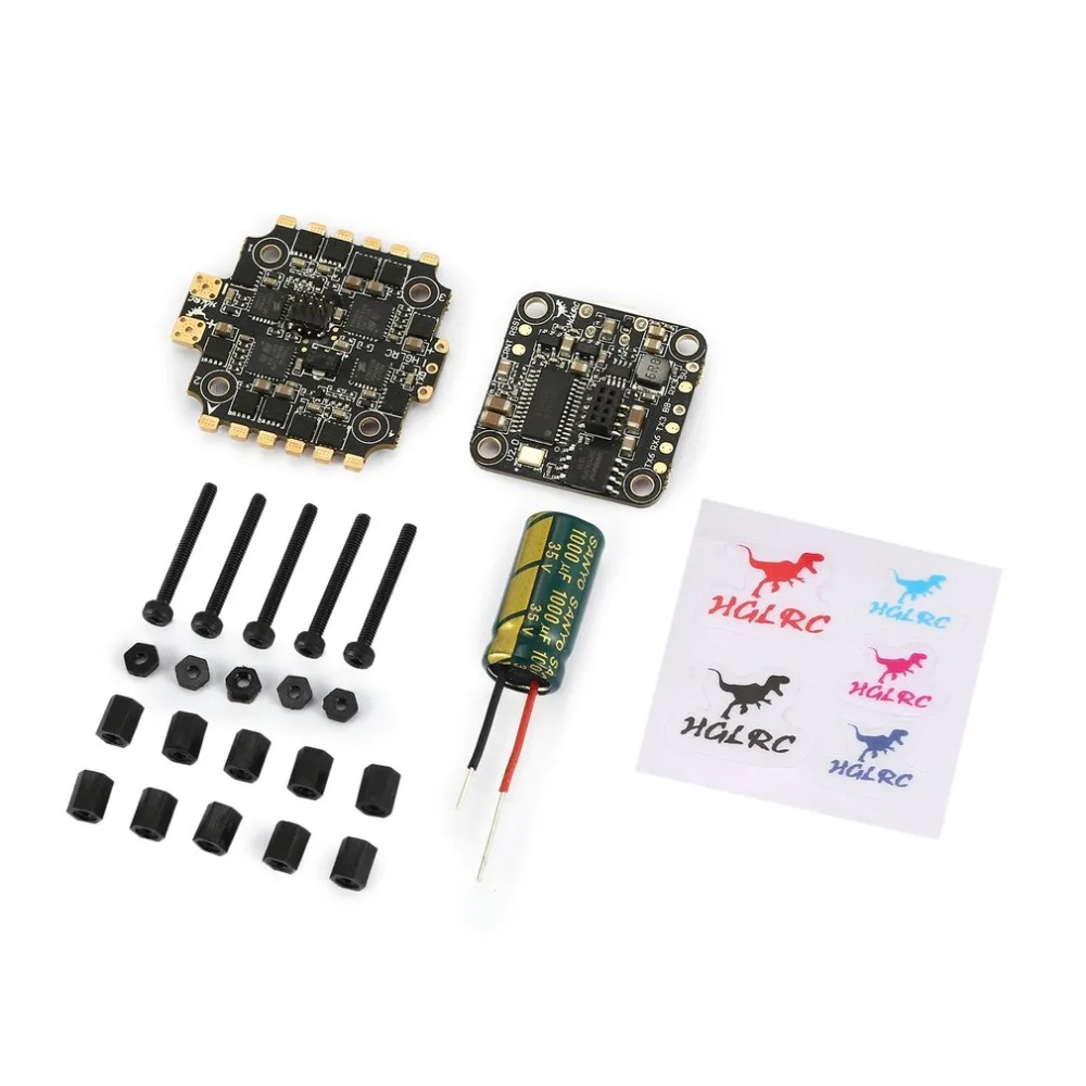 

HGLRC XJB F4 RC parts Tower Flight Controller Betaflight OSD 2-4S 4in1 Blheli_S ESC for 65mm-250mm RC Racing Quadcopter Drone