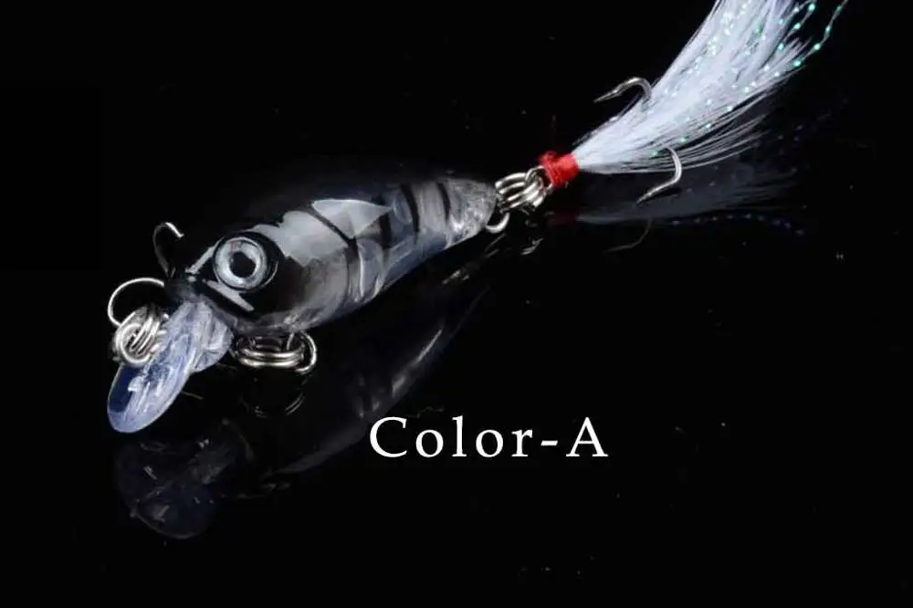 Color-A JOSBY Wobbler Fshing gear Carp Fishing spinners crankbait feeders lures pesca Floating Deep Diving 0.1m-0.3m 3g/6.2cm Hook 10 - Цвет: Color-A