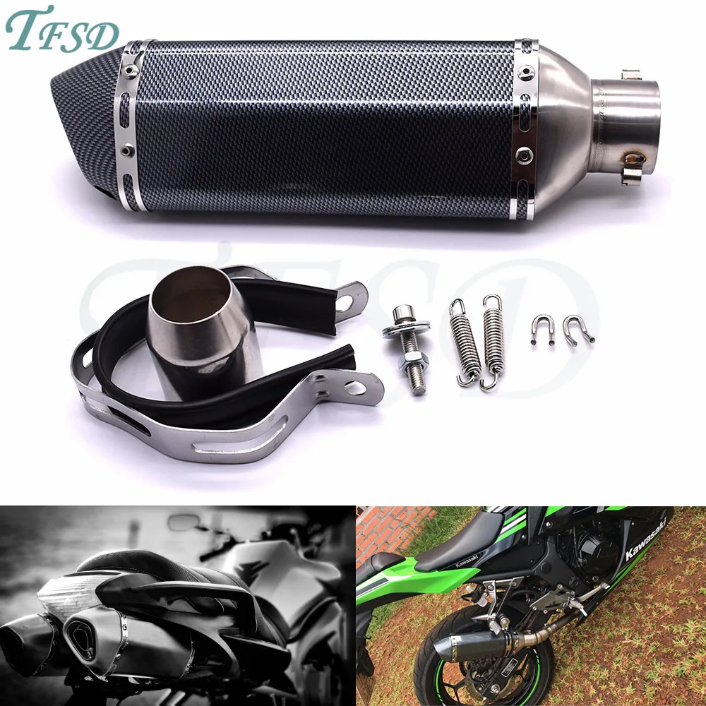 

36-51mm Universal Motorcycle Akrapovic Exhaust Modified Muffler Pipe For Yamaha SUPERTENERE XT1200ZE FJR 1300 XJR 1300 R6 MT-09