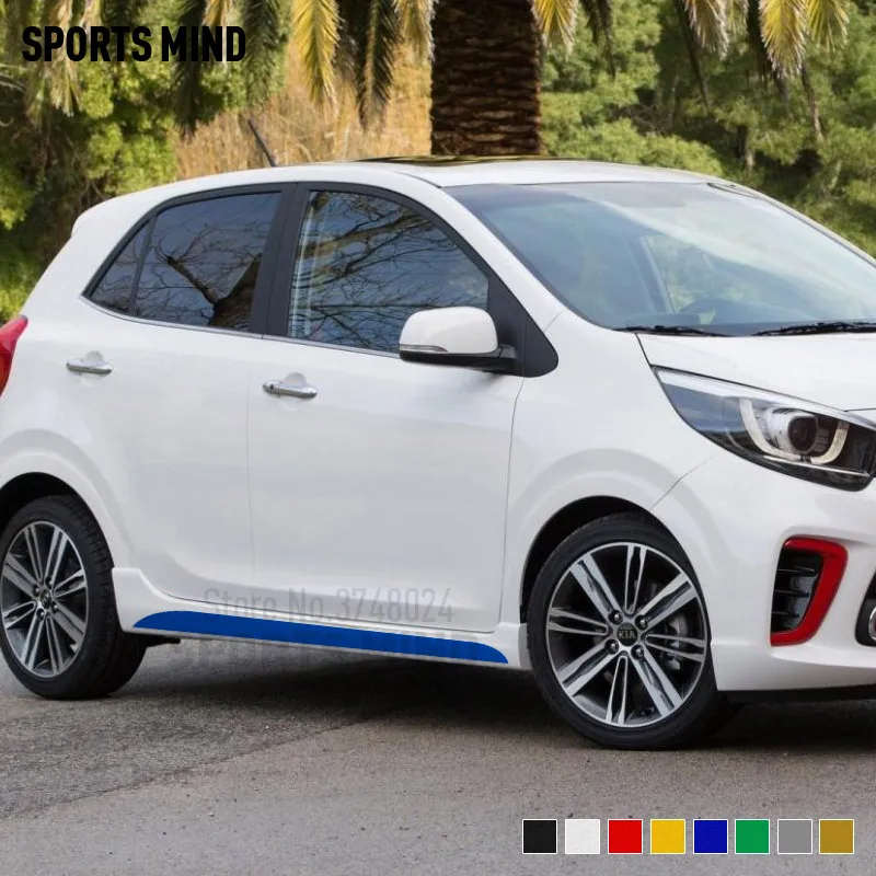 2 шт. наклейка на дверь Picanto с боковой полосой автомобиль Стайлинг автомобиля для