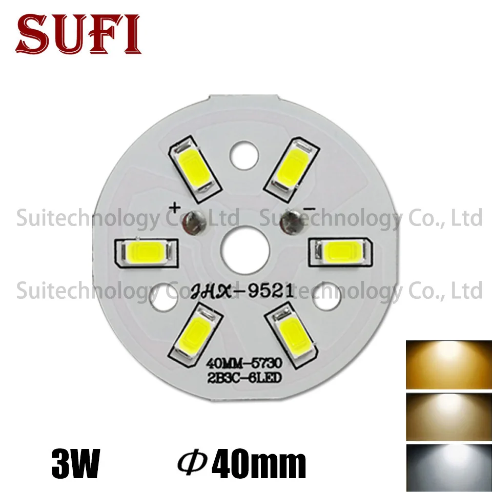 10 шт. 3 Вт свет высокой яркости источника SMD5730 круглая панельная светодиодная лампочка, маленького размера, круглой формы с диаметром 32 мм PCB