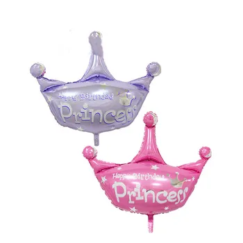 

10pcs Giant Queen Crown Princess Foil balloons Happy Birthday Party Decoraions Wedding Engagement baby shower party Suppliers