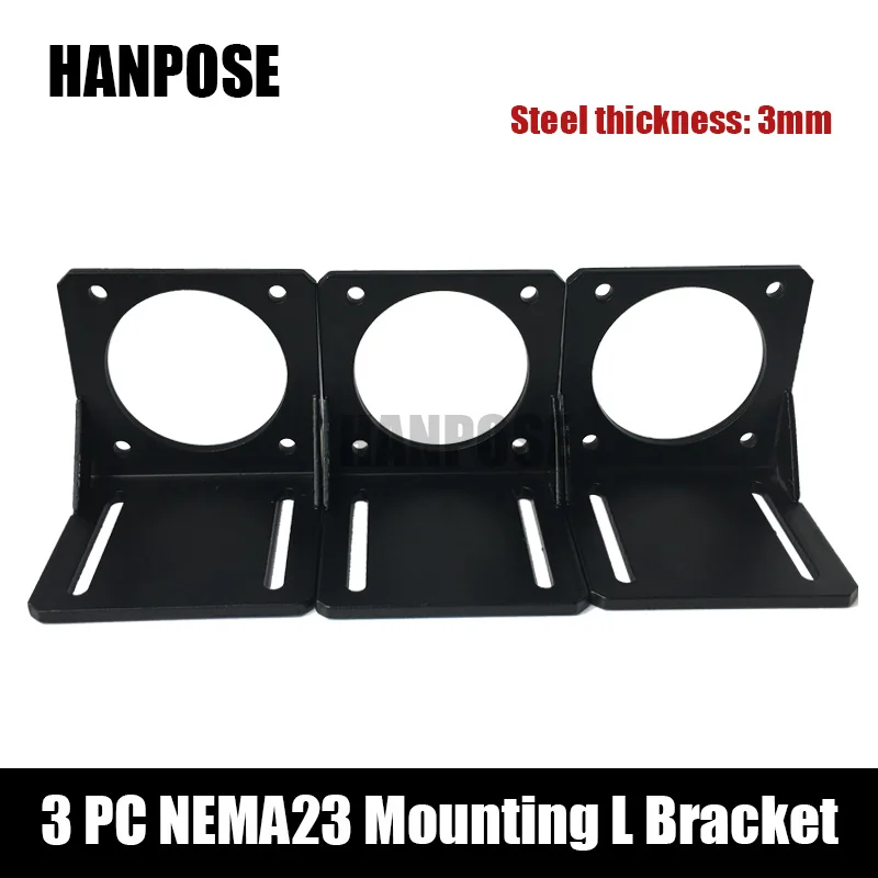 

Free shipping 3pcs New spot 57 stepper motor mounting bracket mount 57 motor standard size steel thickening
