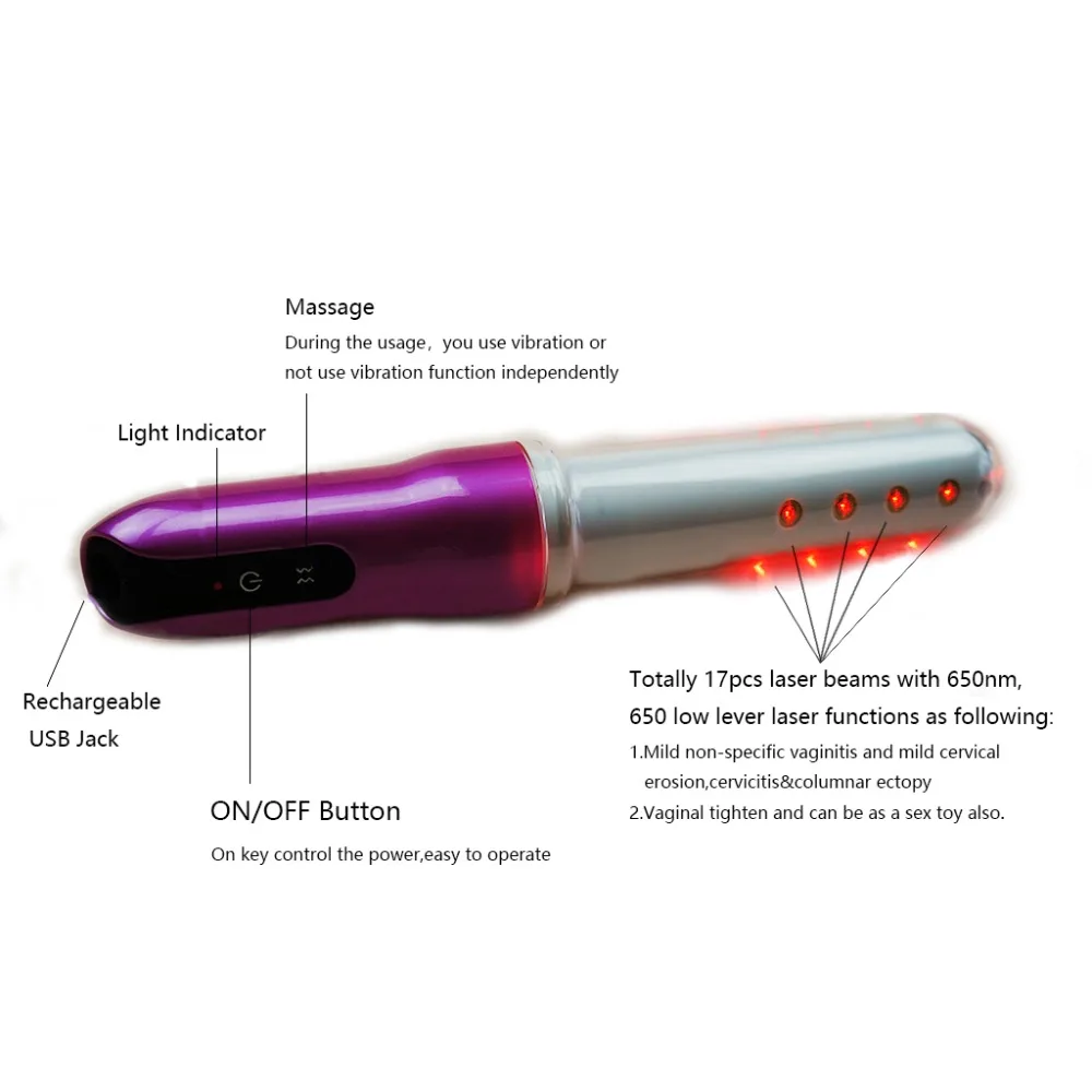 

Vaginal Tightening Rejuvenation Wand .Soft laser .Add Vibration Function Sterilization.No side effects.