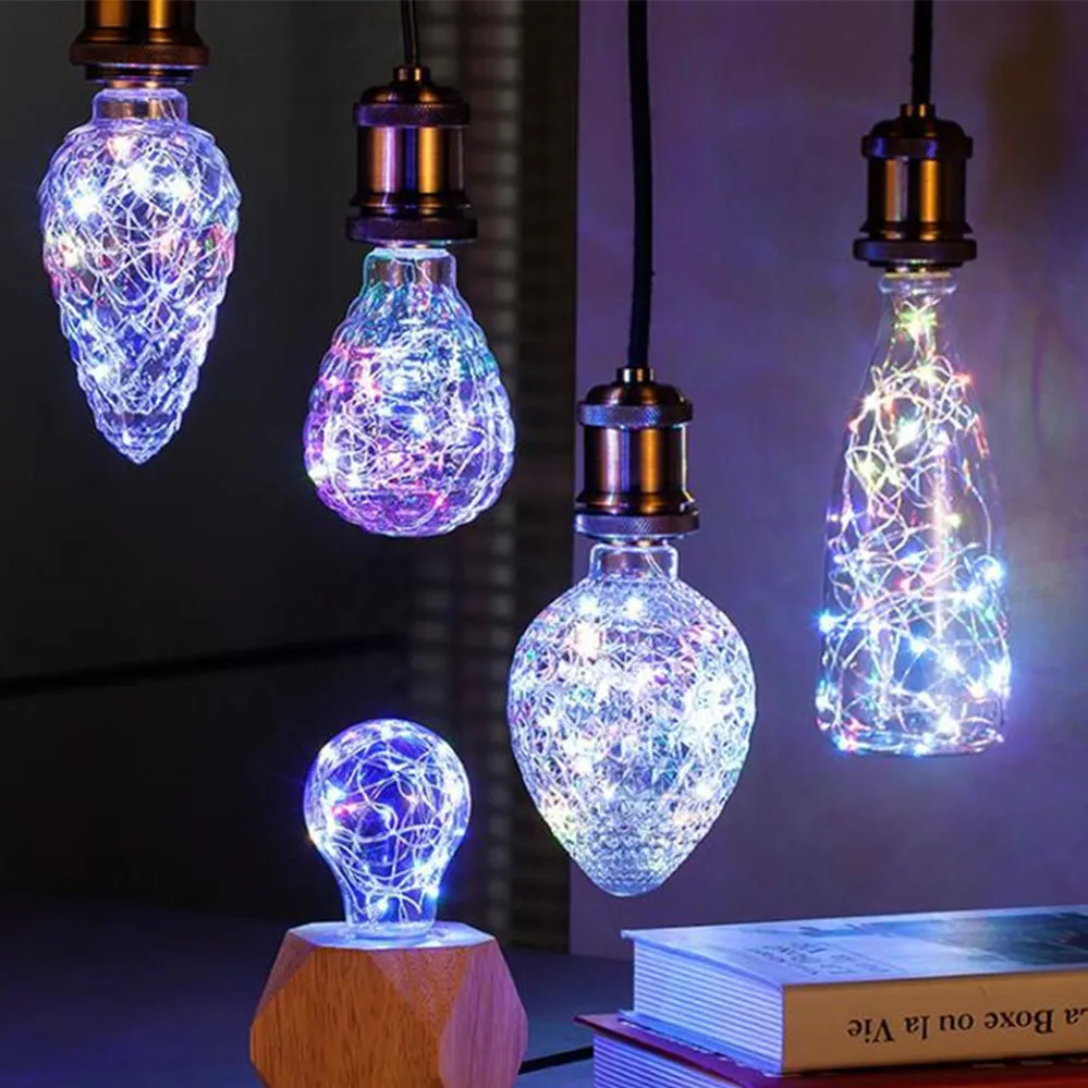 LED String Bulb RGB Flash Vintage Edison Light Filament lamp Copper