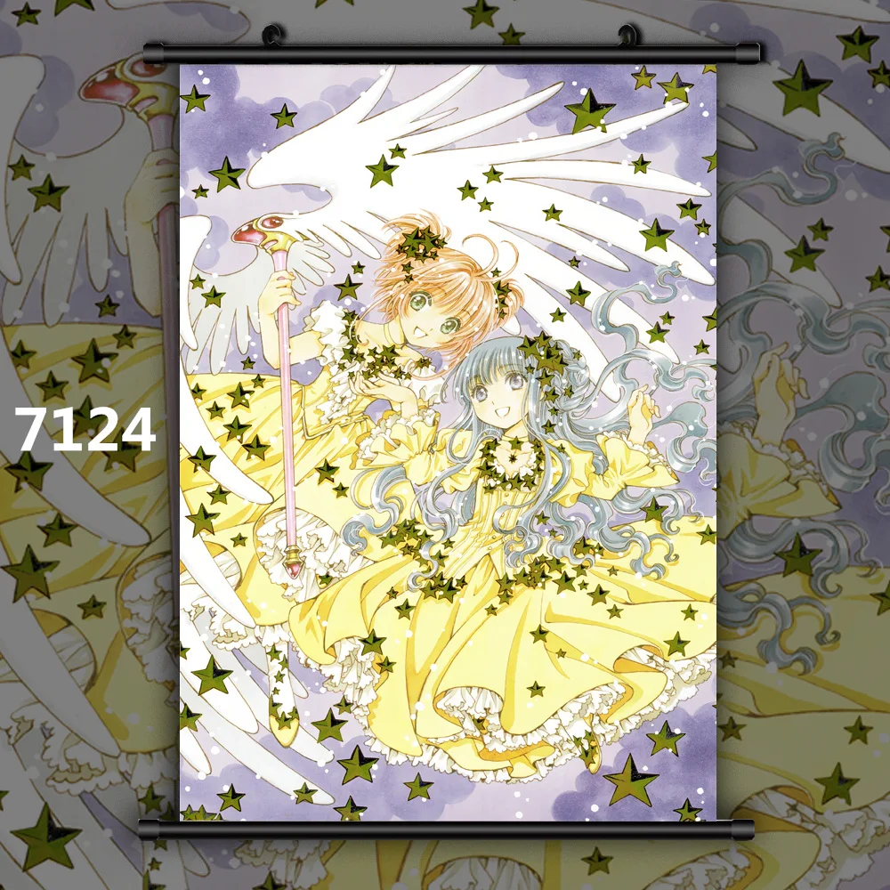 Карта Captor Sakura Kinomoto Syaoran Tomoyo Аниме Манга настенный плакат свиток C - Цвет: 7124