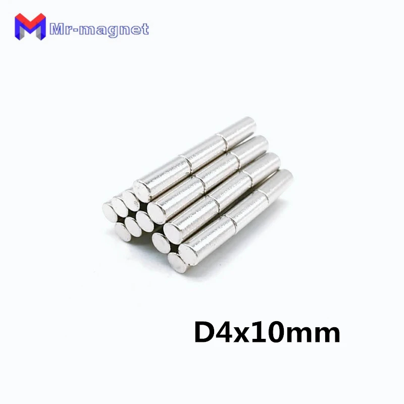 

100pcs Cheap 4x10mm NdFeB magnets 4x10 powerful magnet D4x10 permanent King magnet D4X10mm superior quality, 4*10 magnet D4*10