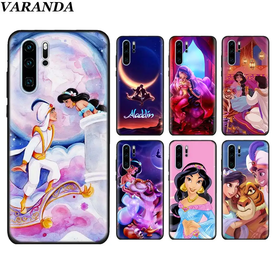 Aladdin Jasmine Princess Black Soft Cases for Huawei P30 P30 Pro P10 P20 Lite P Smart View 20 Soft Silicone cover coque Aladdin Jasmine Princess Black Soft Cases for Huawei P30 P30 Pro P10 P20 Lite P Smart View 20 Soft Silicone cover coque
