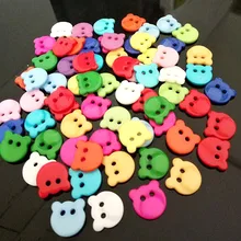 New Arrival 150pcs Cat face Buttons wholesale mix colors Cute kid’s garment plastic buttons DIY apparel sewing accessories B122