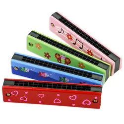Красочная деревянная гармоника Музыкальные инструменты для детей образовательный привлекательный подарок на день рождения развивающие