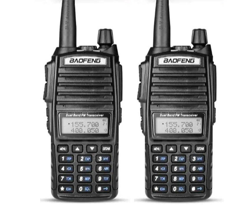 

2pcs baofeng uv-82 136-174MHZ 400-520MHZ Frequency walkie talkie cb transceiver with FM 25 stations radio Communicator in moscow
