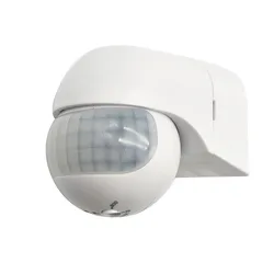 Premium Outdoor PIR Infrared Motion Sensor with Automatic Lighting Switch - 30M Coverage, 180° Detection, Ideal (WHITE)