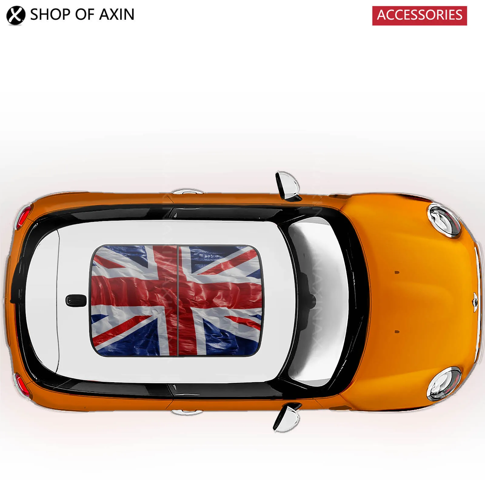 Волна Флаг Великобритании солнце крыша графика наклейки Sunroof для MINI Cooper clubman