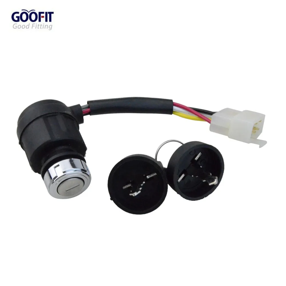 

GOOFIT 5 wire Universal Motorcycle Ignition Key Ignition Switch with Cap for 50cc 70cc 90cc 110cc 125cc 150cc ATV Go-Kart