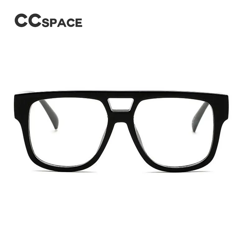 CCSPACE, плоская оправа для очков в стиле ретро, для мужчин и женщин, фирменный дизайн, оптические очки с металлическими заклепками, модные очки 45066