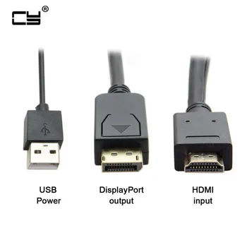 

HDMI Source to Male DisplayPort DP Sink 4K 2K Video Cable 20Pin for PC Laptop Monitor 2m 200cm Black