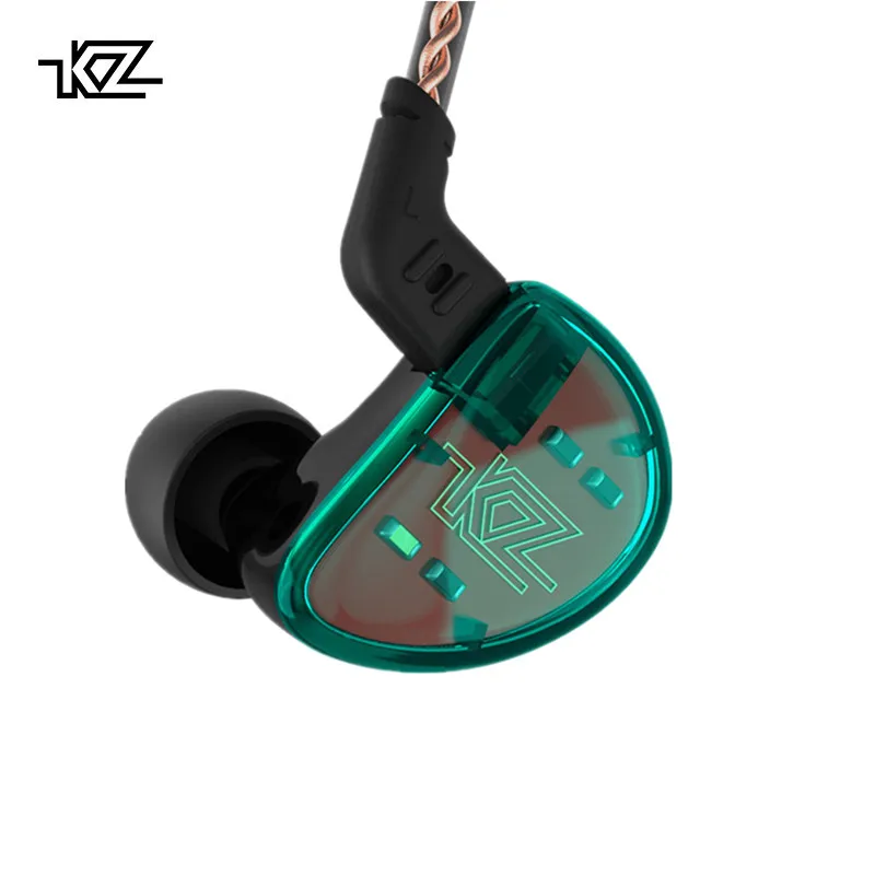 KZ AS10 Cyan 5BA Balanced Armature Driver HIFI Bass In Earphones Monitor Headset Noise Cancelling Earbuds Headphones Bluetooth