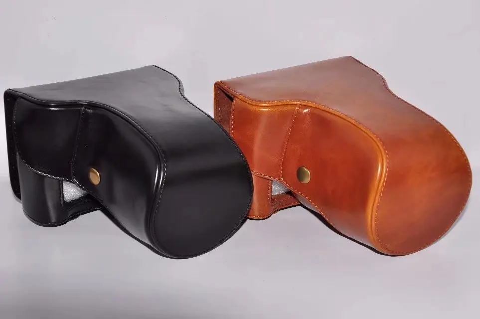 Pu Video Camera Case Sacchetto Per Fuji Fujifilm X-E3 Protegge La Copertura Della Batteria Aperto Con Cinturino Mirrorless Camera System