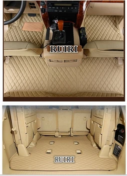 

High quality! Special car floor mats + trunk mat for Toyota Land Cruiser 200 7 seats 2018-2007 waterproof carpets,Free shipping