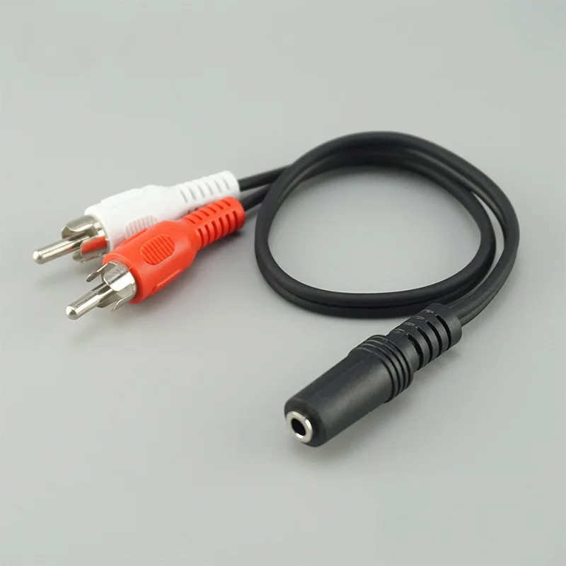 Universal 3 5mm 3 5 Y Adapter Audio Cable Stereo Female Jack to 2 RCA Male Adapter white red for Headphone