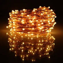 49ft 15m 300led chrismas halloween string lights decoration party copper wires led fairy lights12v1a