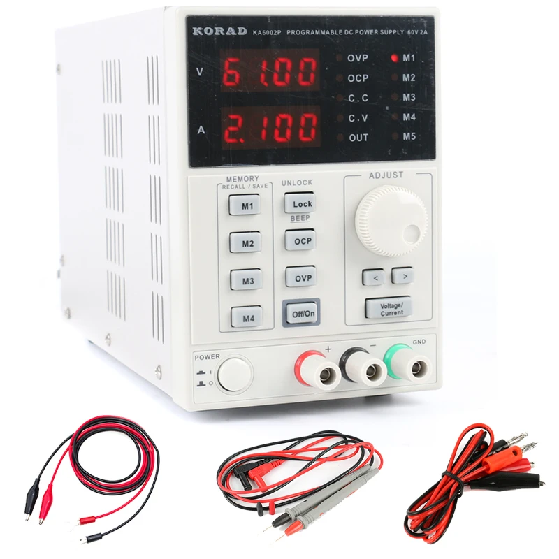 

KORAD KA6002P High precision Programmable Adjustable Digital DC POWER SUPPLY 60V/2A R232 and USB Connect computer 220V