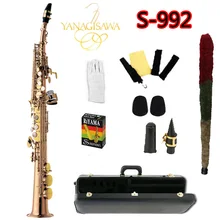 New S-992 YANAGISAWA High Quality Soprano Saxophone B Flat Gold Lacquer Professionally Musical Instruments Pearl Button Sax