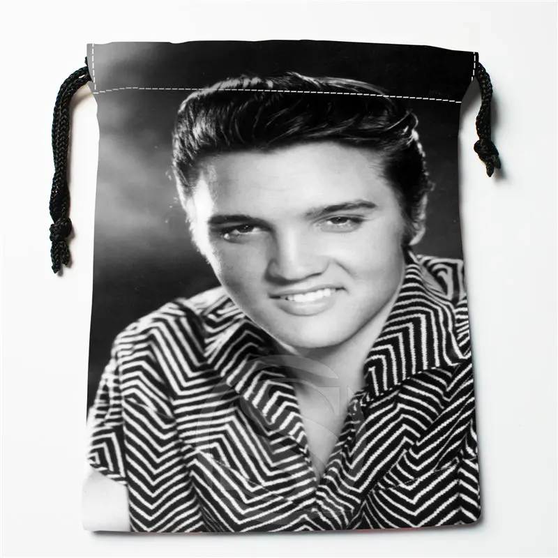 J w4 New Elvis Presley Custom Printed receive Bag Compression Type drawstring bags size 18X22cm W725