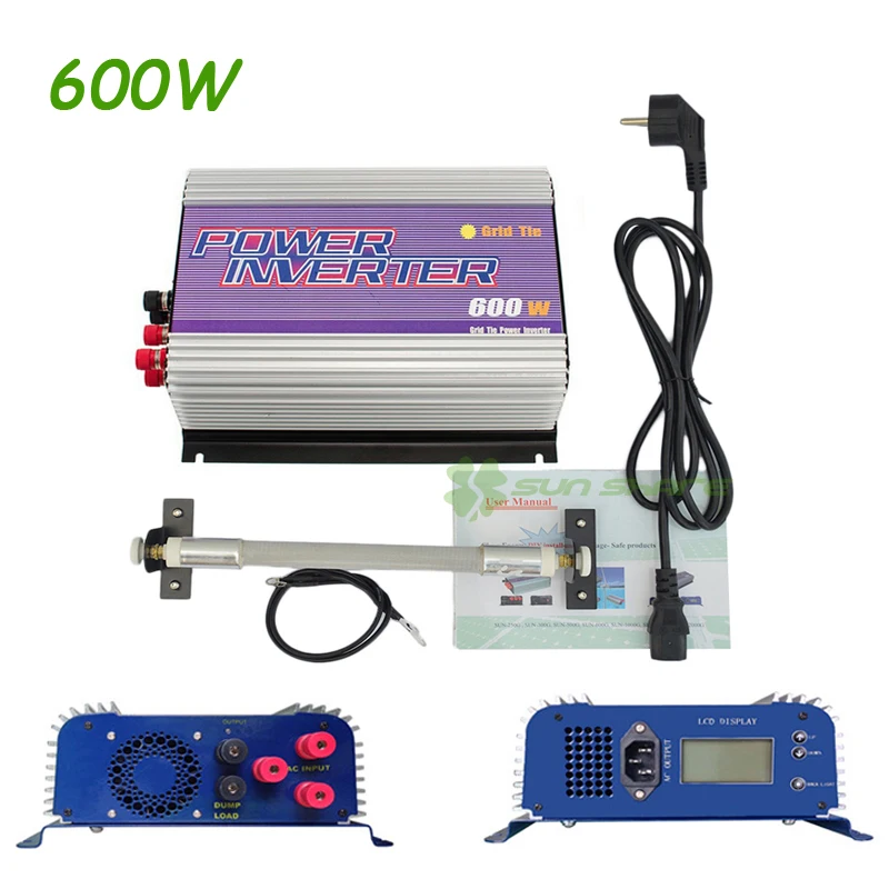 Free shipping! 600W Wind Grid Tie Inverter with LCD data For 24V (AC