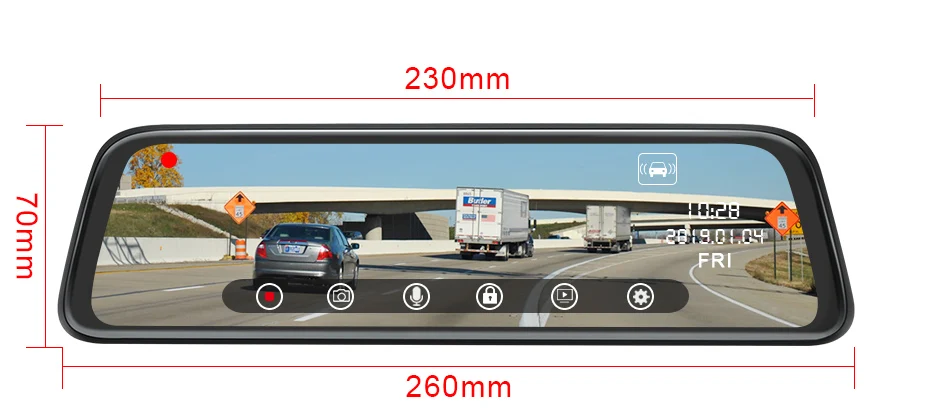 Junsun H16, новинка, технология 2.5D, FHD, 1296 P, поток, медиа, зеркало заднего вида, DVR, двойной объектив, тире, камера, 10 дюймов, ips, ночное видение, парковочный монитор