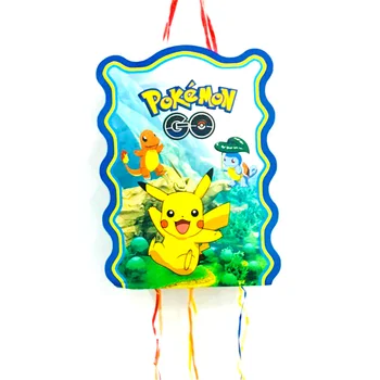 

40*30cm Pikachu Pinata Cartoon Funny Party Supplies Kids Disposable Plastic Pikachu Birthday Boys Party Favors Decoration