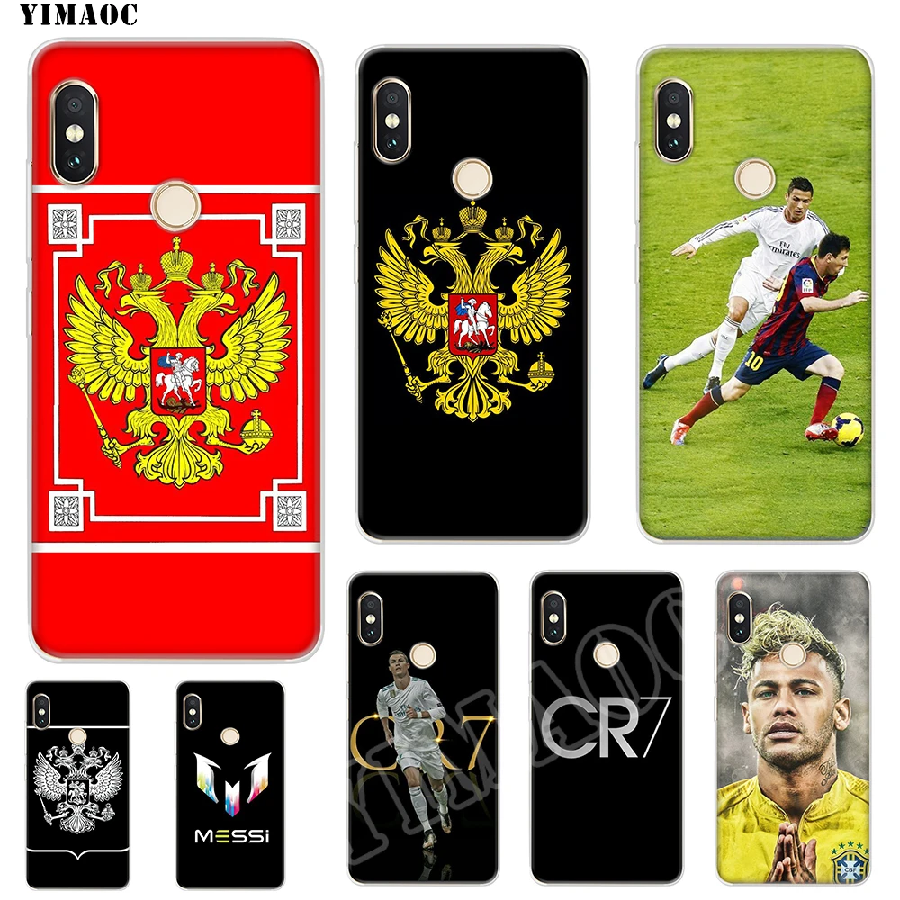 

YIMAOC Russian national emblem Messi CR7 Soft for POCOPHONE F1 Case for Xiaomi Redmi Note 6 7 Pro 6A Mi 8 Lite Cases